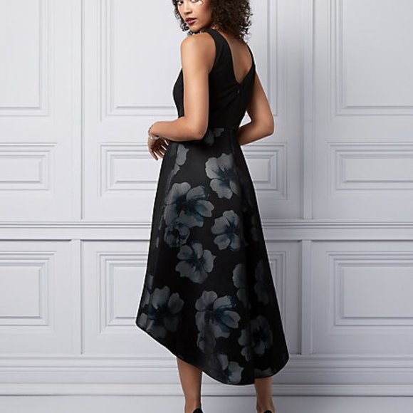 NEW PLUS SIZE Wedding Boutique LE CHATEAU Bridesmaid Floral Mesh Asymmetrical - Picture 2 of 9